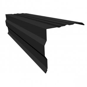 Ruukki 40 Металлическая ветровая планка, RA9BG , 0.5mm, 131x155mm, 2000mm, RR33/Melna