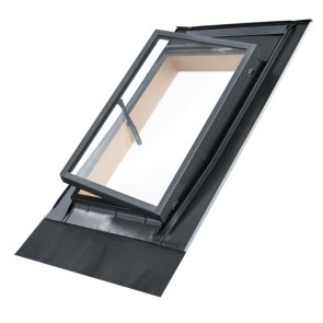 Roto Designo R20 H1 EDZ SBL Jumta lūka viļņotiem jumtiem, atveras uz kreiso pusi, 45x60cm