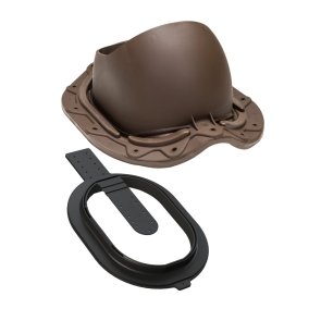 Vilpe Подключение вентиляционного выхода к волнистой металлической кровле Brūns