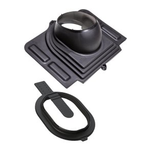 Vilpe Подключение вентиляционного выхода к профилированной металлической кровле Melns