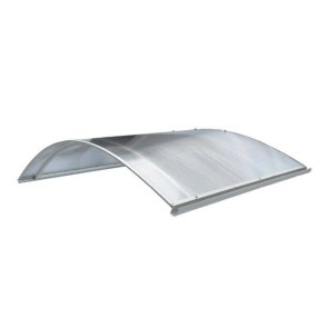 Starkedach R-160 Козырек для двери арочный с наклоном вбок 160x100x35cm Gaiši pelēks/Caurspīdīgs