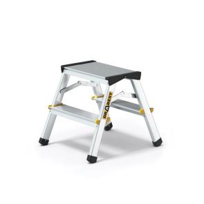 DRABEST PRO DD Divpusējas mājsaimniecības kāpnes, alumīnija, 150kg, 2x2 pakāpieni