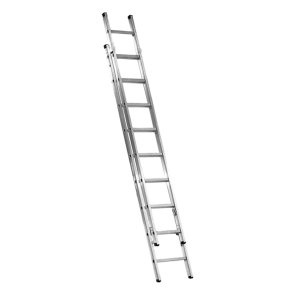 Besk Kombinētās kāpnes, divdaļīgas (1.4mm), alumīnija 2x11 pakāpieni, 7.62m