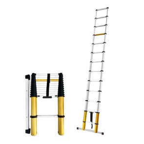 DRABEST MAX Teleskopiskās kāpnes profesionāļiem, 150kg, 13 pakāpieni, 3.81m