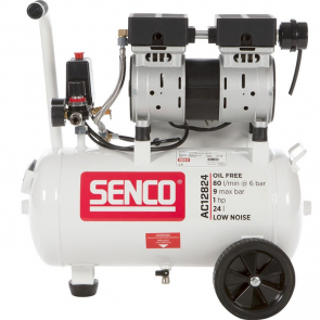 Senco AC12824 Компрессор, с низким уровнем шума, безмасляный, 230 В, 24 л, 750 Вт Senco AC12824 Kompresors, bezeļļas, 230V, 24L, 750W, AFN0035