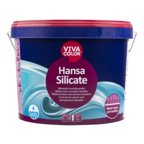 Vivacolor Hansa Silicate Silikāta krāsa minerālām fasādēm, pilnīgi matēta, bāze SA, 9L