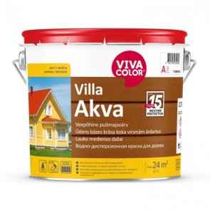 Vivacolor Villa Akva Ūdens bāzes krāsa koka virsmām ārdarbos, matēta, bāze A, 2,7L