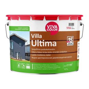 Vivacolor Villa Ultima Ūdens bāzes krāsa koka virsmām ārdarbos, pusmatēta, bāze VVA, 2,7L
