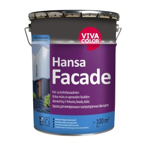 Vivacolor Hansa Facade Krāsa mūra un apmestām fasādēm, pilnīgi matēta, bāze LA, 18L