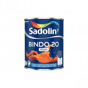 Sadolin Bindo 20 Noturīga pret mazgāšanu, pusmatēta krāsa sienām BW 0.9L