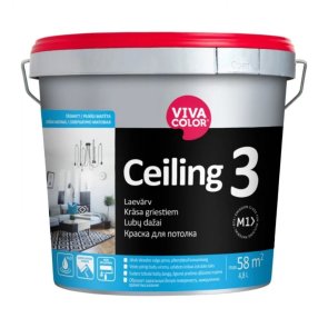 Vivacolor Ceiling 3 AP Краска для потолка Vivacolor Ceiling 3 AP Griestu krāsa, pilnīgi matēta 4.8L