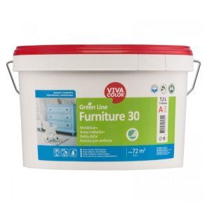 Vivacolor Furniture 30 Krāsa mēbelēm, pusmatēta, bāze A, 7,2L