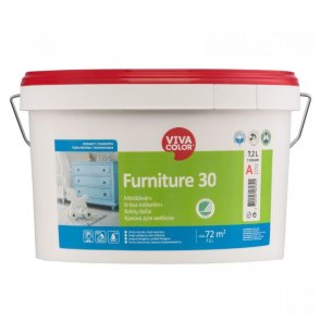 Vivacolor Furniture 30 Krāsa mēbelēm, pusmatēta, bāze A, 7,2L