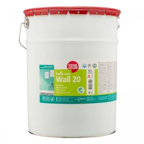 Vivacolor Wall 20 A Sienas krāsa, pusmatēta, bāze A, 18L