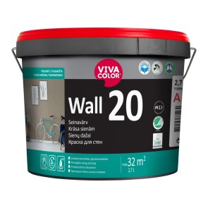 Vivacolor Wall 20 A Sienas krāsa, pusmatēta, bāze A, 2,7L