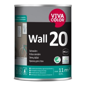 Vivacolor Wall 20 A Sienas krāsa, pusmatēta, bāze A, 0,9L