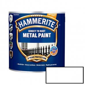 Hammerite Smooth Глянцевая защитная краска для металлических поверхностей, гладкая поверхность , balta 2.5L