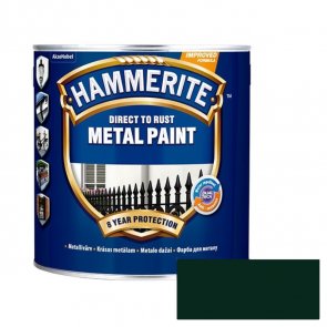 Hammerite Smooth Spīdīga aizsargkrāsa metāla virsmām, gluda virsma, tumši zaļa 2.5L
