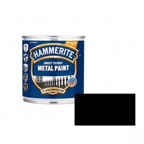 Hammerite Smooth Spīdīga aizsargkrāsa metāla virsmām, gluda virsma, melna 0.25L