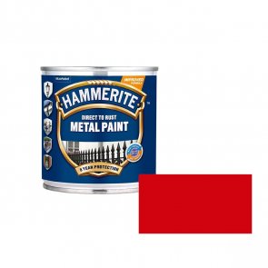 Hammerite Smooth Spīdīga aizsargkrāsa metāla virsmām, gluda virsma, sarkana 0.25L