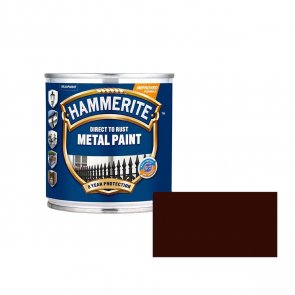 Hammerite Smooth Spīdīga aizsargkrāsa metāla virsmām, gluda virsma, tumši brūna 0.25L