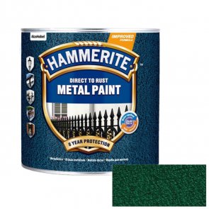 Hammerite Hammered Защитная краска для ковки для металлических поверхностей , tumši zaļa 2.5L