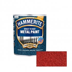 Hammerite Hammered Āmurkaluma aizsargkrāsa metāla virsmām, sarkana 0.75L 