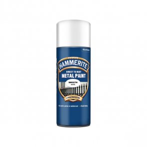 Hammerite Smooth Глянцевая защитная краска для металлических поверхностей, аэрозоль , balta 0.4L