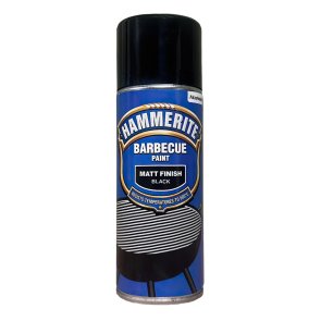 Hammerite Barbecue Metālam paredzēta karstumizturīga krāsa, aerosols, matēta melna, 400ml