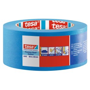 Tesa 4440 Precision Mask Outdoor krāsotāju lente ārdarbiem, zila, 50mm x50m