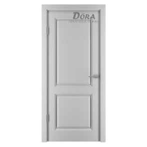Dora Kvadro, комплект окрашенной двери – полотно, коробка, 2 петли , Gaiši pelēka emalija, 60x200cm