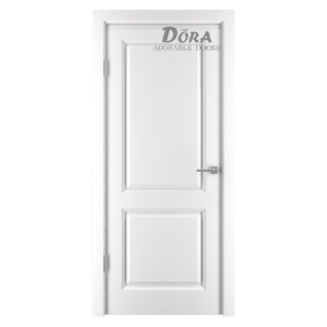 Dora Kvadro, комплект окрашенной двери – полотно, коробка, 2 петли , Balta emalija, 60x200cm