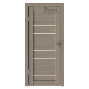 Dora Flash-8, PVC Pārklājuma, Durvju Komplekts - Vērtne, Kārba, 2 Eņģes, Ar Polipropilēna Pārklājumu, Pelēks, 60x200cm
