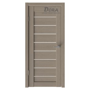 Dora Flash-8, PVC Pārklājuma, Durvju Komplekts - Vērtne, Kārba, 2 Eņģes, Ar Polipropilēna Pārklājumu, Pelēks, 60x200cm