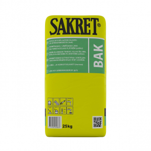 SAKRET BAK - Армируемая штукатурка / клей для теплоизоляционных плит, серая