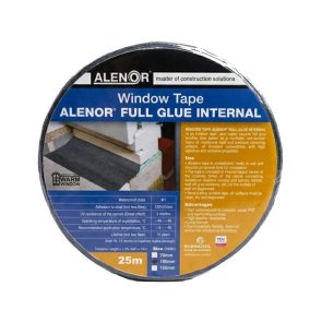 Alenor Iekšējā logu lente, tvaika barjera, ar līmi pilnā lentas platumā, 150mm x 25m