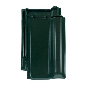 Monier Rubin 13V Māla rindu dakstiņš, top-line glazēts, zaļš