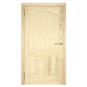 Madepar Nevada Neapstrādātas priedes masīvkoka durvis, finierēta durvju vērtne ar frēzējumu slēdzenei, 101x203cm