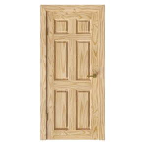 Dora Colonada Neapstrādātas priedes masīvkoka durvis, komplekts - Vērtne, Kārba, Slēdzene, 2 Eņģes, 60x200cm