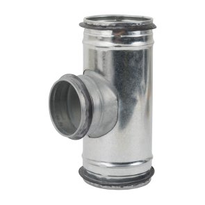 Europlast Тройник металлический, с резинками, прессованный Ø100-100mm