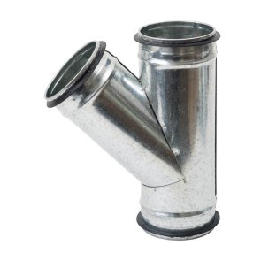 Europlast Тройник металлический, с резинками TVS Ø125/125mm-45°