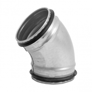 Europlast Колено металлическое, с резинками, прессованное 45°- Ø125mm