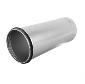 Europlast Длинное соединение воздуховода-фасонной части металлическое, с резинками Ø100mm, 0.3m