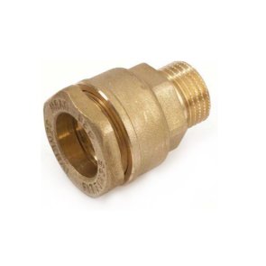 General Fittings Компрессионный переходник, внешняя резьба , 25mm x 3/4 collas, misiņš
