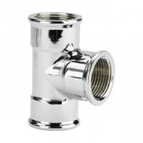 Viega Тройник, внутренняя резьба, хромированная латунь, 3/8x3/8x3/8 collas, hromēts misiņš