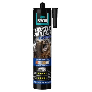 Bison Grizzly Montage Extreme Īpaši spēcīga montāžas līme, balta, 440g