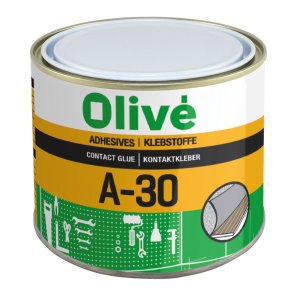 Olive Высококачественный контактный клей на основе полихлоропрена и реактивной смолы A-30 brūna 500ml