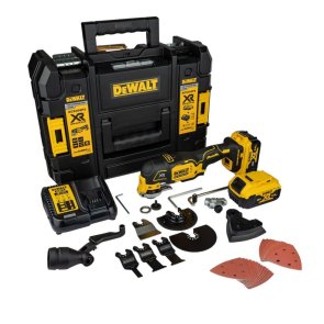DeWalt Аккумуляторный многофункциональный инструмент 18 В, 300W, с аксессуарами DeWalt Akumulatora Multifunkcionāls instruments 18V, ar aksesuāriem (+2x5Ah, lādētājs, koferis) DCS356P2-QW