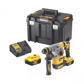 DeWalt Akumulatora perforatos 18V XR, 2.8J, SDS-Plus (+2x5.0Ah, lādētājs, koferis) DCH283P2-QW