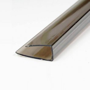 Поликарбонатный замыкающий U-образный профиль 16x2100mm bronza
